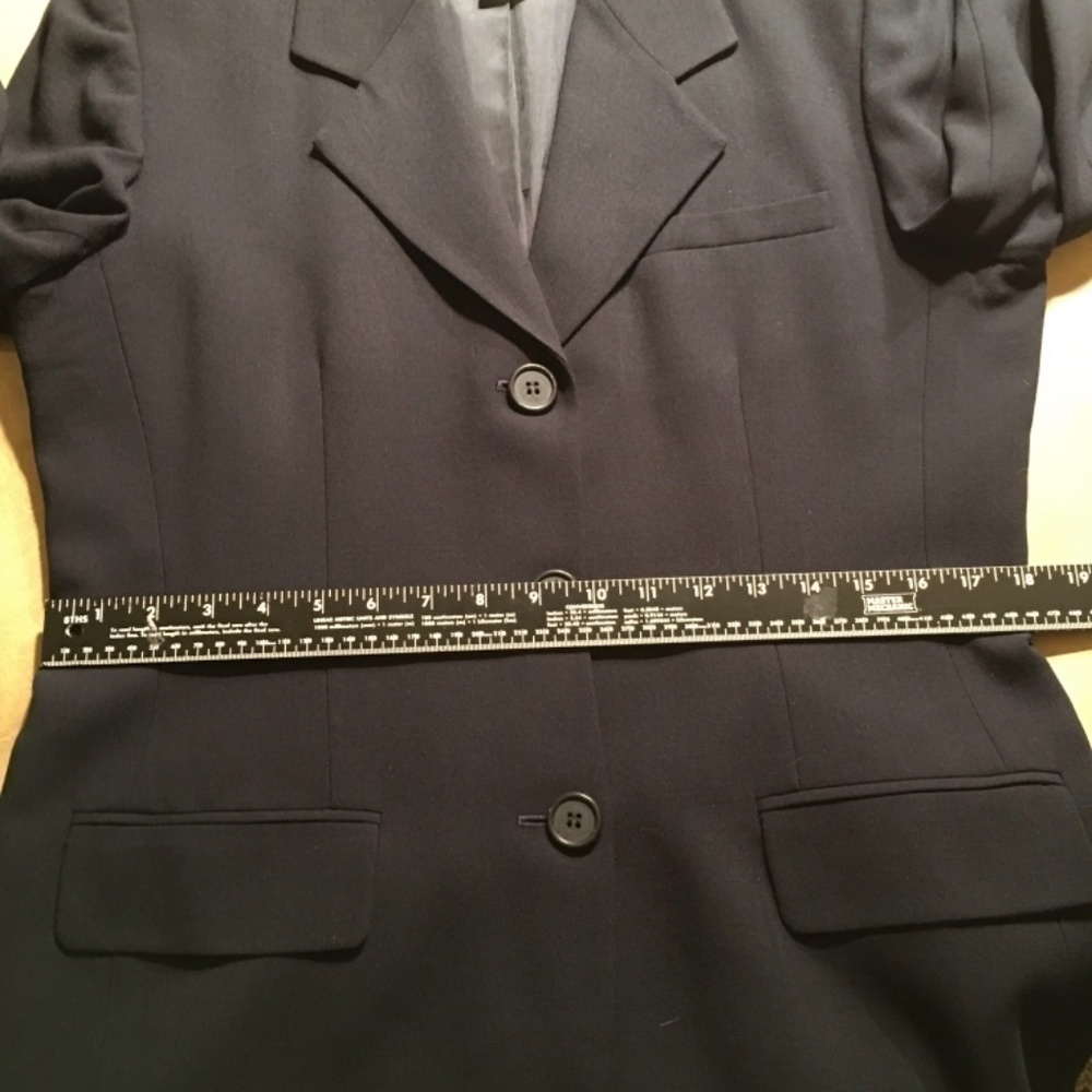 INC INTERNATIONAL CONCEPTS Long Fitted Blazer Jacket, NAVY BLUE, Size 12 - Picture 5 of 8